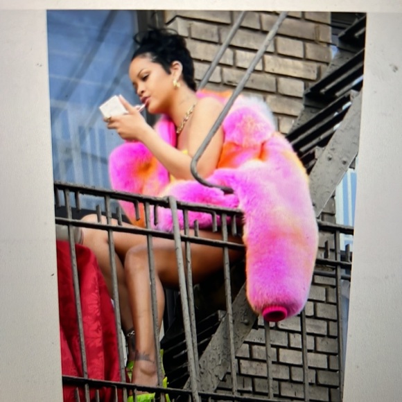 Virgil Abloh by LOUIS VUITTON fox tie dye fur winter 2022 collection #barbie - Picture 4 of 10